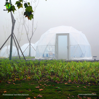 Dômes Igloo à Toit Transparent pour Jardin Extérieur, Dôme Transparent de 4m, Imperméable, Ignifuge, Résistant aux UV, Tente Toutes Saisons à Vendre