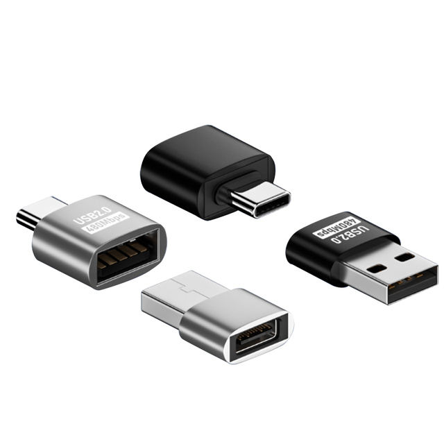 Wholesale USB 2.0 480mbps Power Charge Data Adapter Male to USB C Female High-Speed Data Transfer Adapter & Connectors