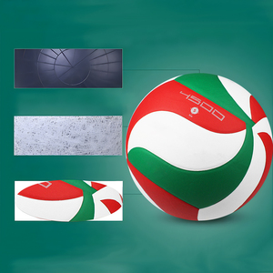 Balón <span class=keywords><strong>de</strong></span> Voleibol Clásico Rojo <span class=keywords><strong>Verde</strong></span> Blanco Personalizable <span class=keywords><strong>de</strong></span> PU Talla 5 para Adultos, Resistente, Agradable al Tacto - Product Image 5