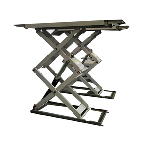 Elevador de Tijera para Autos de Dos Postes, Doble Cilindro Hidráulico, 4000 kg, Certificado CE, Móvil, Elevación de 1.2M/1.6M, en Venta - Product Image 1