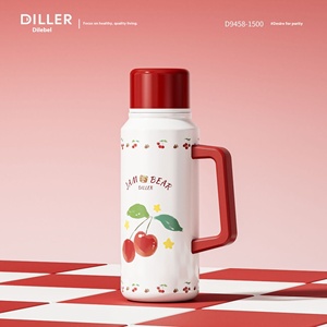 Bình giữ nhiệt DILLER <span class=keywords><strong>2025</strong></span> dòng Cherry dung tích lớn, cao cấp, dành cho nữ, kiểu dáng hiện đại, bình nước chân không - Product Image 5