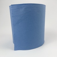 Tisu Gulung Dapur Baru 2 Lapis Embossed Biru Ramah Lingkungan Super Serap, Terbuat dari Pulp Daur Ulang Bentuk Persegi