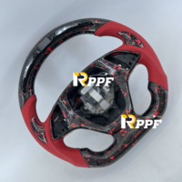Volant en fibre de carbone forgé compatible avec Chevrolet Corvette C7 ZR1 Z06 2014-2019 avec LED