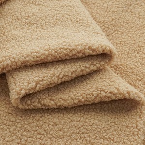 Plush Fabric Heavyweight Knitted Wool Polyester Brushed <b>Sueded</b> Apparel Coat <b>Jacket</b> <b>Women</b> In Stock - Product Image 1