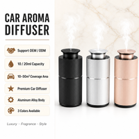 Diffuseur d'arômes de voiture sans eau à faible bruit, USB, en métal, pour huiles essentielles, avec minuterie, logo personnalisé, parfum pour la maison et l'hôtel