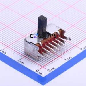 SSSF141300 Slide Switch Through hole Component (THT) Switch 4-Pole Double Throw Rectangle Pin Header PC Pin 16mm - Product Image 1