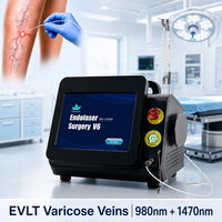 Appareil laser d'ablation veineuse endoveineuse (EVLT/EVLA) 980 nm 1470 nm, approuvé CE médical