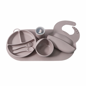 Juego de Regalo de Productos de Silicona para Bebés, 8 Piezas, Platos, Vajilla, Babero de Silicona, Juego de Alimentación para Bebés, Sin BPA, No Tóxico, de Primera Calidad - Product Image 4