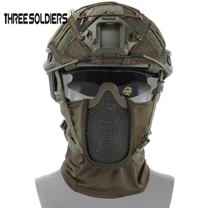 Tactical Full Face Steel Mesh Mask Balaclava Motorcycle Headgear Metal Mesh Hunting Protective Mask