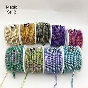 シンロン卸売 クローチェーン マルチカラー DIYアクセサリー SS12 チェーン クロー 衣料品アクセサリー ウォーターダイヤモンド 金属素材 - Product Image 6