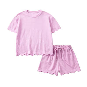 Précommande MOQ 5 – Nouveaux Vêtements d'Été en Coton Doux pour Filles, Motif Festif, Style Festonné – Vente en Gros pour Enfants, Tendance Boutique - Product Image 5
