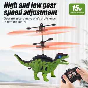 Hélicoptère RC Dinosaure Jouet Juguetes de dinosaurios Télécommande Enfants Dinosaure <span class=keywords><strong>Volant</strong></span> Avec Lumières - Product Image 2