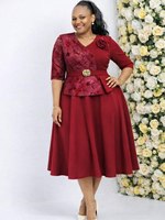 Robe élégante moulante pour le quotidien, grande taille, avec un design à double rangée de boutons, robe de bureau professionnelle