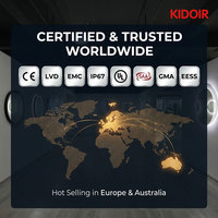 Miroir LED ovale suspendu au plafond Kidoir de luxe, certifié CE SAA, anti-buée, miroir de vanité pour hôtel et spa, or brossé, tube de 600 mm