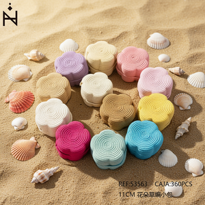 Bolso de paja floral tejido de 11 cm, pequeño, tipo bandolera para mujer, accesorio de moda de verano - Product Image 2