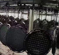 Couvercle de regard circulaire en fonte ductile à double étanchéité anti-affaissement pour inspection des égouts, fourni par l'usine