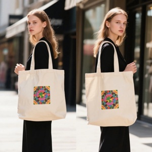 Cadeaux pour demoiselles d'honneur, sac fourre-tout en coton twill écologique personnalisé avec logo imprimé, fermeture à glissière, couleurs personnalisées - Product Image 3