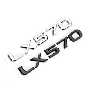 Lx470/570 금속 편지 미니 사용자 정의 플라스틱 번호 로고 3D 자동차 스티커 크롬 배지