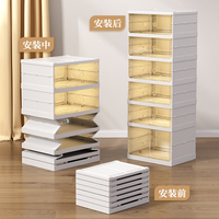 Fournisseur direct d'usine Conteneur à chaussures multicouche Boîte de rangement Design créatif Étagère à chaussures compacte en plastique