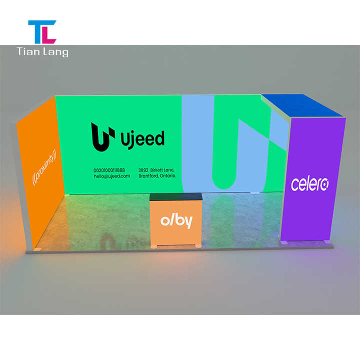 Modular Fabric Frame LED Light Box Displays Rectangle Shape 3*3M for Trade Show Exhibition