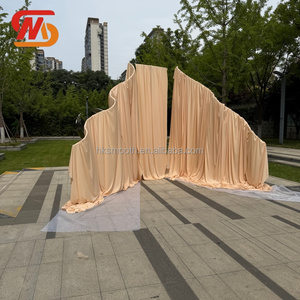 Support de toile de fond arqué ondulé élégant et luxueux pour événements de mariage, directement du fabricant SMS - Product Image 2