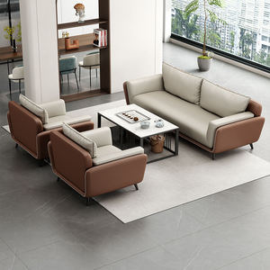 Juego de Sofás Seccionales de Oficina de Tres Plazas, Estilo Ejecutivo Moderno, Lujoso y Elegante, Minimalista, para Apartamentos Pequeños y Hoteles, Venta al Por Mayor - Product Image 4