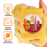 Meilleur Vendeur Savon Visage Naturel au Curcuma et Miel Citron Fait Main Vegan Nettoie la Peau Réduit les Imperfections Élimine l'Acné Éclaircit
