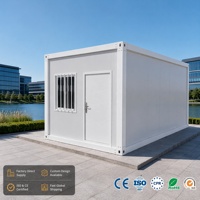 Maison conteneur préfabriquée modulaire de 20 pieds, directement de l'usine, avec salle de bain et cuisine, pour usage résidentiel, bureau, hôtel
