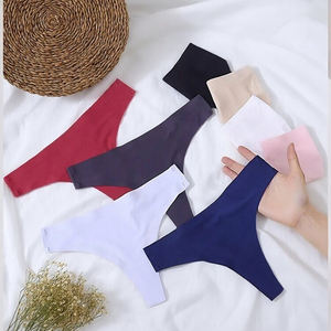 女性低ウエスト通気性ナイロンスポーツ裸ブリーフクロスボーダートレースレスアンダーウェアヨガ水泳シームレスタンガ - Product Image 6