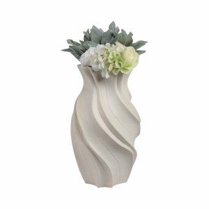 Vaso in ceramica con design scultoreo a spirale per l'arredamento del soggiorno - Product Image 2