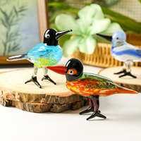 Figurines d'animaux en verre de Murano de couleur unie, entièrement faites à la main par la technique de lampwork, pour la décoration de bureau à domicile, vente en gros