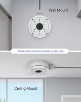 Soporte de Montaje para Caja de Conexiones para Cámaras de Seguridad CCTV, Carcasa de Aluminio Impermeable para Exteriores, Montaje en Pared o Techo