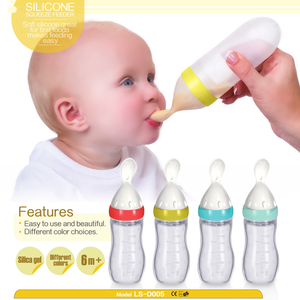 อาหารเกรดซิลิโคนช้อนป้อนเดินทางทารกขวดนมบีบขวดนม - Product Image 2