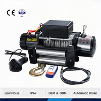 Treuil électrique sans fil IP67 étanche avec revêtement antirouille 12V 24V en acier galvanisé pour le tirage et le chargement de bateaux