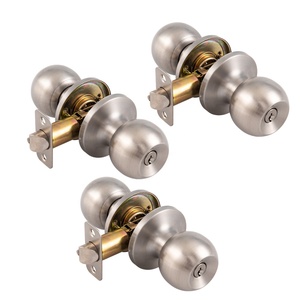 <span class=keywords><strong>2026</strong></span>年卸売住宅用ステンレス鋼鍵付きエントランスノブロックサテンニッケルチューブラーノブ真鍮キー付き耐久性防水 - Product Image 1