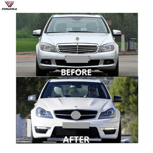 Nouveau 2008-2014 pour <span class=keywords><strong>Mercedes</strong></span> Benz classe C W204 <span class=keywords><strong>AMG</strong></span> <span class=keywords><strong>C63</strong></span> voiture pare-chocs avant pare-chocs arrière capot lampe jupe latérale avec pinces incluses - Product Image 4