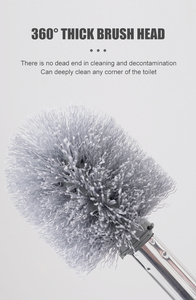 Ensemble de brosses de toilette en PP à poils épais, auto-séchantes, réutilisables, avec base trapézoïdale, pour le nettoyage et le détartrage des rainures, rotation à 360° - Product Image 4