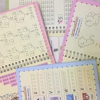 5 ensembles Alphabet dessin numéro mathématique écriture manuscrite réutilisable calligraphie pratique magique cahier pour les enfants
