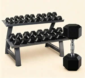 六角ダンベルセット40kg 50kg重量挙げ用スタンド付きダンベルセットラック付き商業用ジム設備付き - Product Image 2
