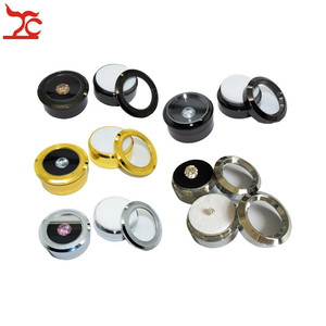 Lote de 60 Cajas de Metal <span class=keywords><strong>para</strong></span> Exhibición de Joyas, Caja Redonda Visible de Acero Inoxidable <span class=keywords><strong>para</strong></span> Almacenamiento de Gemas y Diamantes con Inserto Blanco y Negro - Product Image 1