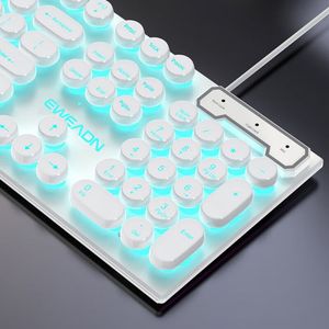 EWEADN GX330 Portable RGB Backlit Wired <strong>Mechanical</strong> <strong>Keyboard</strong> USB Interface Kailh Brand Axis Body Rechargeable and New - Product Image 2