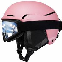 Ensemble casque et lunettes de snowboard haut de gamme certifié CE EN1077, en ABS, à dégagement rapide, ajustement réglable, équipement de sécurité hivernal