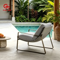 Chaise de jardin moderne pour hôtel, imperméable, confortable, écologique, avec impression couleur intégrale et rembourrage en mousse