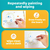 Tableau de dessin lumineux effaçable éducatif pour enfants, jouet de dessin animé double face à LED, tableau de peinture graffiti