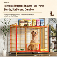 Cage pour chien de taille moyenne à grande pour l'intérieur avec toilette, niche pour petits animaux Border Collie, Labrador, Golden Retriever