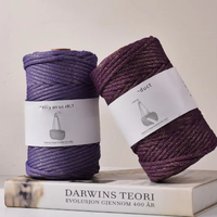 Corde Tressée en Polyester Haute Ténacité Tissée à la Main, 100 Yards, Fil d'Or, 5,0 mm, Fil Filament Gazé et Teint pour Tricot