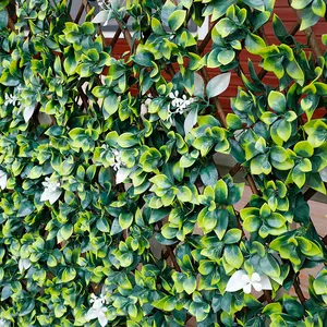 Künstliche grüne Wand platte künstliche Hecken wand künstliche Efeu blatt Privatsphäre Zaun Bildschirm für Zaun