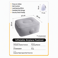 Repose-pieds gonflable en PVC floqué portable pour enfants, voyages aériens longue distance, vacances en famille et voyages routiers