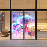 Écran LED holographique transparent, film LED flexible auto-adhésif, affichage numérique pour vitrine intérieure, publicité sur écran LED