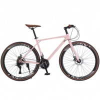 700C Off-Road Bike Cycle Disc Brake Gravel Road Bike with Aluminum Alloy Hard Frame 27 Speed Gears for All Terrain Trek Riding